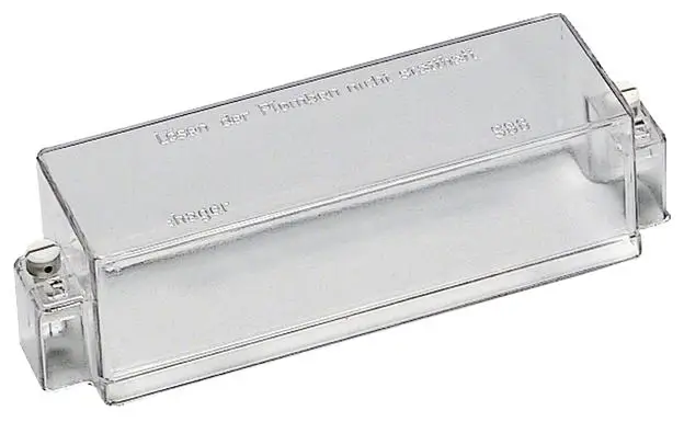 Hager U86 Plombovatelný průhledný kryt Hager U86 pro přístroje do 9PLE HxŠxŠxVxH 55x195x50mm průhledný kryt 1 ks Hager U86 Plombovatelný průhledný kryt Hager U86 pro přístroje do 9PLE HxŠxŠxVxH 55x195x50mm průhledný kryt 1 ks