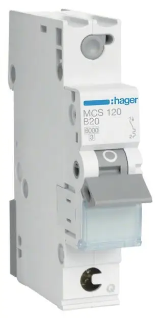 Hager MCS120 MCS120 elektrický jistič 1pólový 20 A 400 V