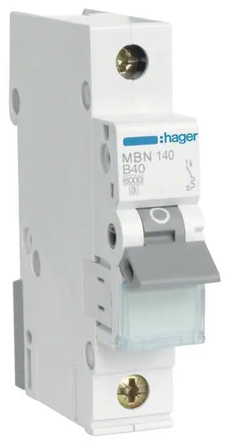 Hager MBN140 Hager MBN140, 50 - 60 Hz, 40 A, 1P elektrický jistič 1pólový 40 A 400 V
