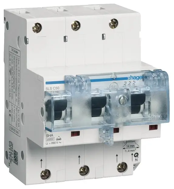 Hager HTN350C HTN350C ochranný spínač pro hlavní kabel 50 A 400 V Hager HTN350C HTN350C ochranný spínač pro hlavní kabel 50 A 400 V