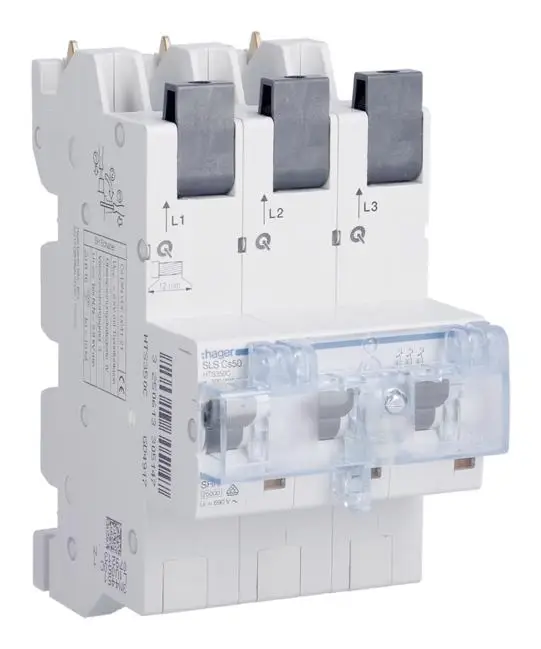 Hager HTS350C Hager HTS350C, 230 - 400 V ochranný spínač pro hlavní kabel 50 A 400 V Hager HTS350C Hager HTS350C, 230 - 400 V ochranný spínač pro hlavní kabel 50 A 400 V