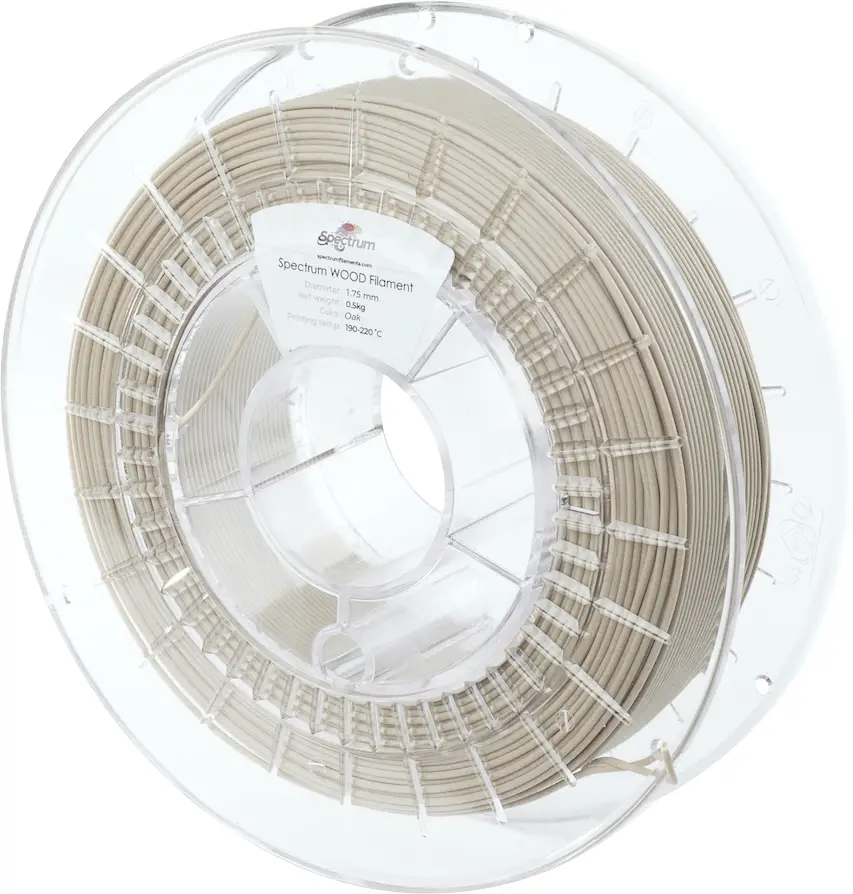 Spectrum Filaments 80513 WOOD vlákno pro 3D tiskárny kompozit PLA Vzhled podobný dřevu, Dobrá přilnavost laku, Snadno brousitelné 1.75 mm 500 g dub 1 ks