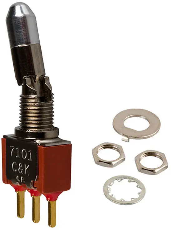 C & K Switches 7101K2CBE Toggle Switch 7000 Series 20 V/AC, 20 V/DC 1x zap/zap 1 ks Bulk C & K Switches 7101K2CBE Toggle Switch 7000 Series 20 V/AC, 20 V/DC 1x zap/zap 1 ks Bulk