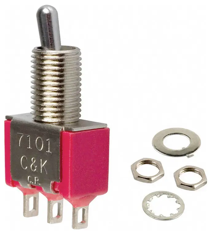 C & K Switches 7101MYZBE Toggle Switch 7000 Series 20 V/AC, 20 V/DC 1x zap/zap 1 ks Bulk C & K Switches 7101MYZBE Toggle Switch 7000 Series 20 V/AC, 20 V/DC 1x zap/zap 1 ks Bulk