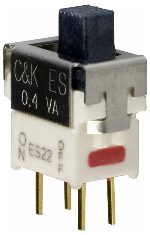 C & K Switches ES22MCBE Slide Switch ES Series posuvný přepínač 20 V/AC, 20 V/DC 2x vyp/zap IP57 1 ks Tray C & K Switches ES22MCBE Slide Switch ES Series posuvný přepínač 20 V/AC, 20 V/DC 2x vyp/zap IP57 1 ks Tray