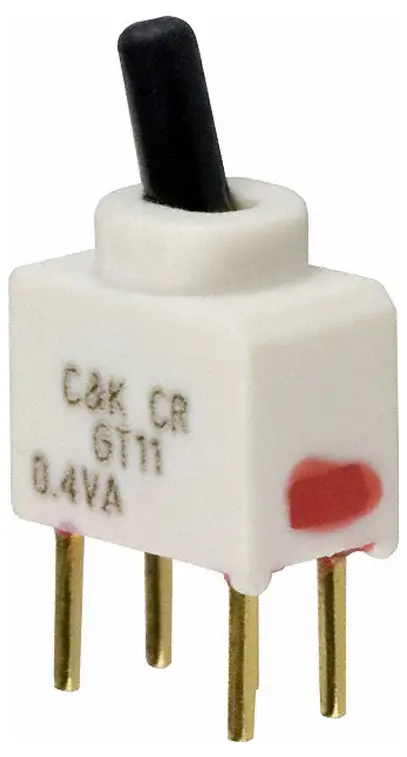 C & K Switches GT11MV3BE Toggle Switch GT Series 20 V/AC, 20 V/DC 1x zap/zap 1 ks Bulk C & K Switches GT11MV3BE Toggle Switch GT Series 20 V/AC, 20 V/DC 1x zap/zap 1 ks Bulk
