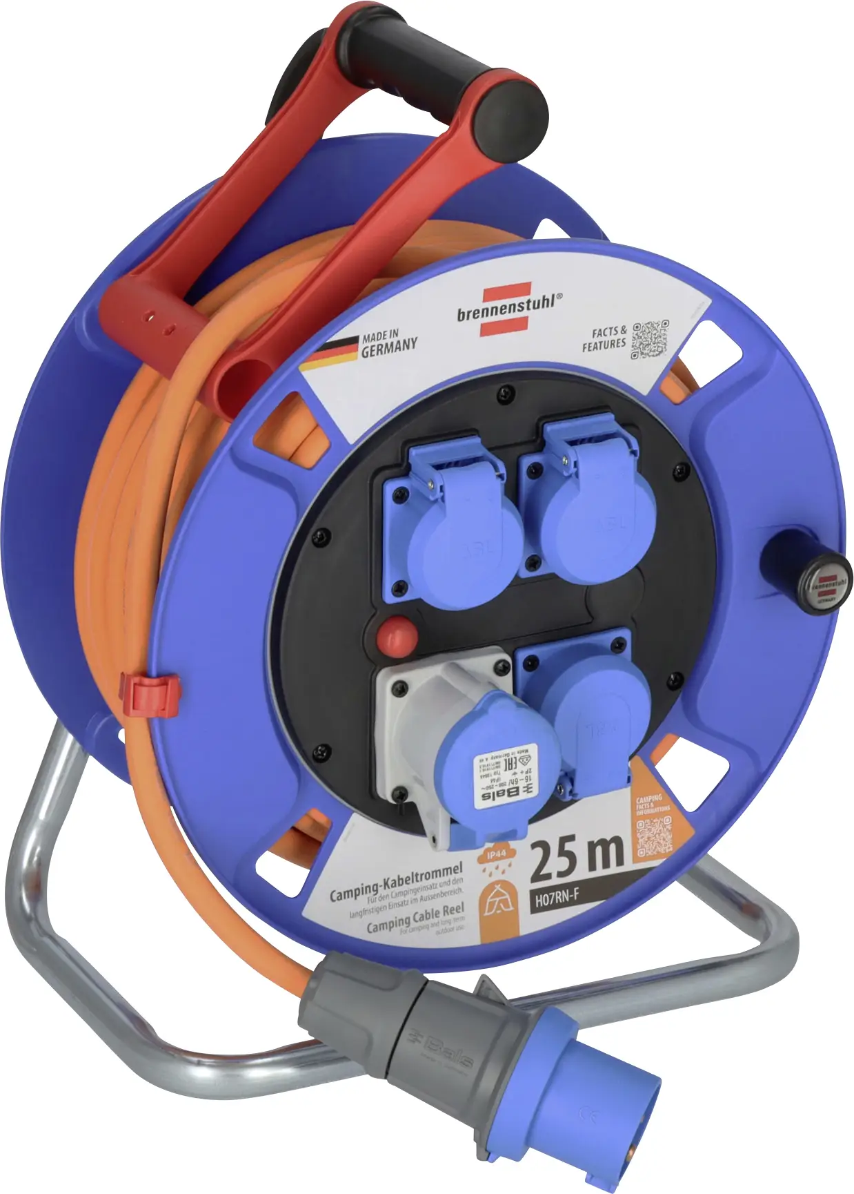 Brennenstuhl 1182690200 kabelový buben 25 m oranžová CEE zástrčka 16A 3pólová