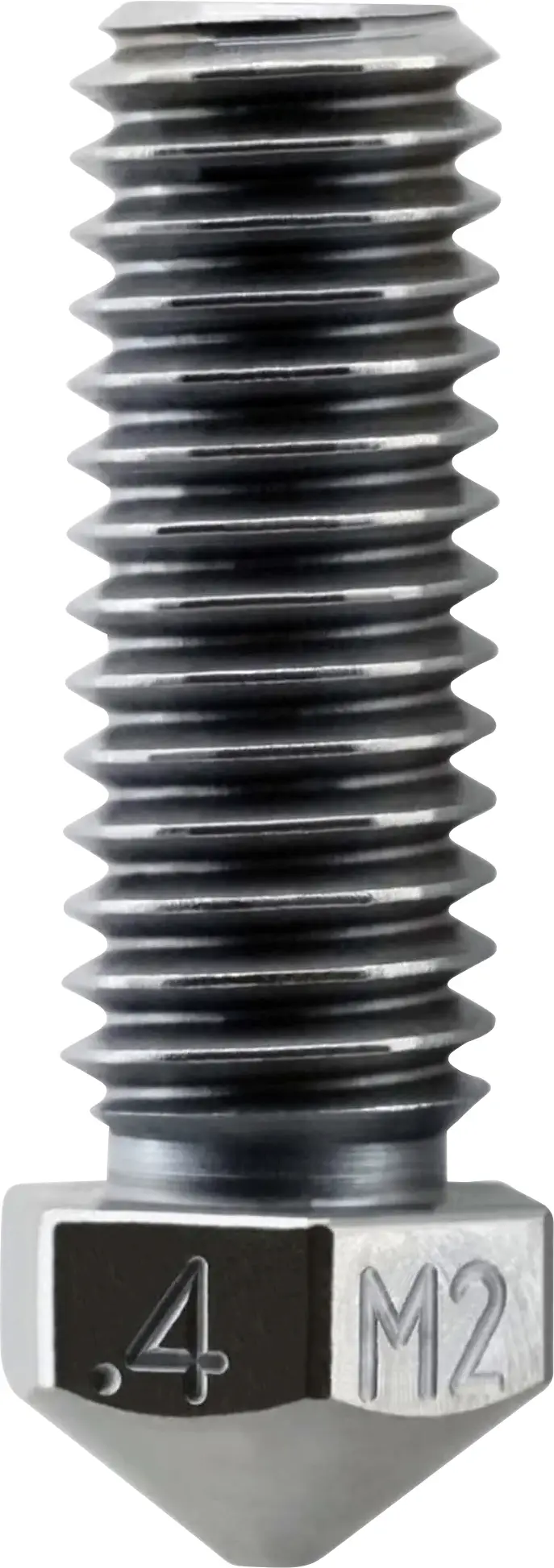Micro-Swiss tryska pro 3D tiskárnu 0.4mm M2 Hardened High Speed Steel High Flow 1.75mm Nozzle M2502-04