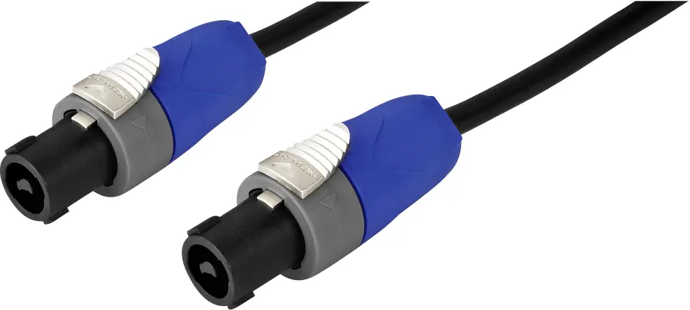 Monacor reproduktor kabel [1x reproduktorová zástrčka - 1x reproduktorová zástrčka] 2 x 1.5 mm² 5 m černá