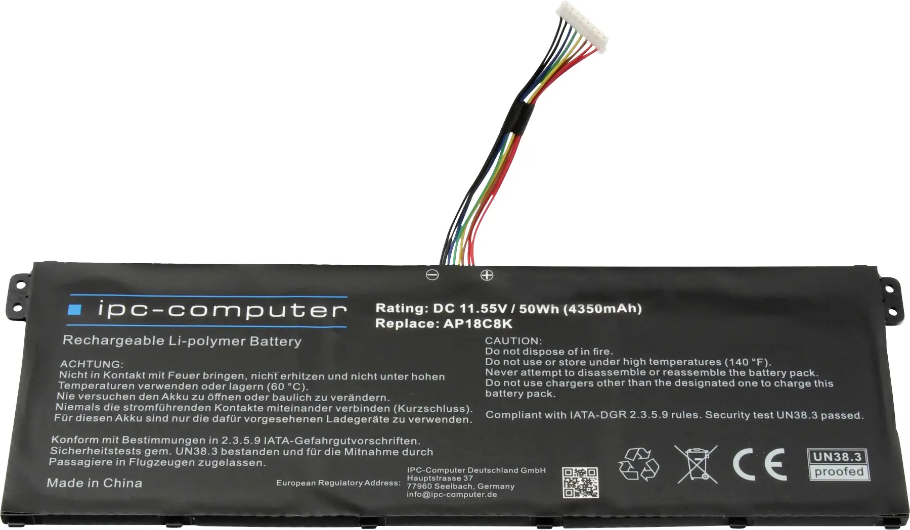 ipc-computer akumulátor do notebooku AP18C8K REPLACE 11.55 V 4350 mAh Acer