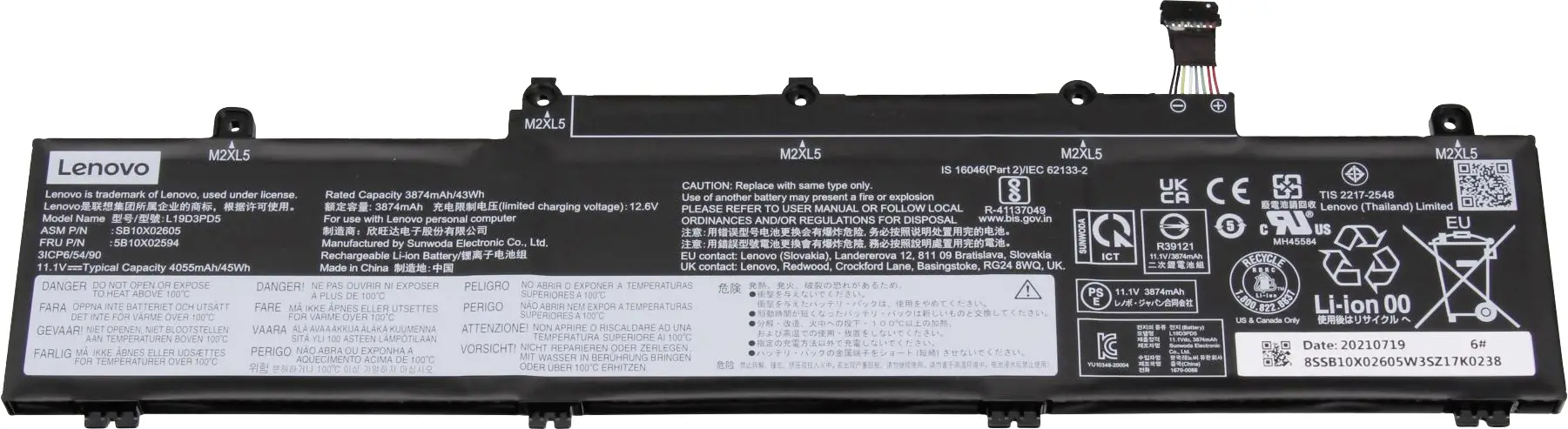 Lenovo akumulátor do notebooku 5B10X02594 11.1 V 4055 mAh Lenovo