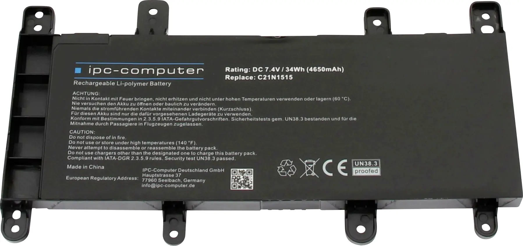 ipc-computer akumulátor do notebooku C21N515 REPLACE 7.4 V 4650 mAh Asus