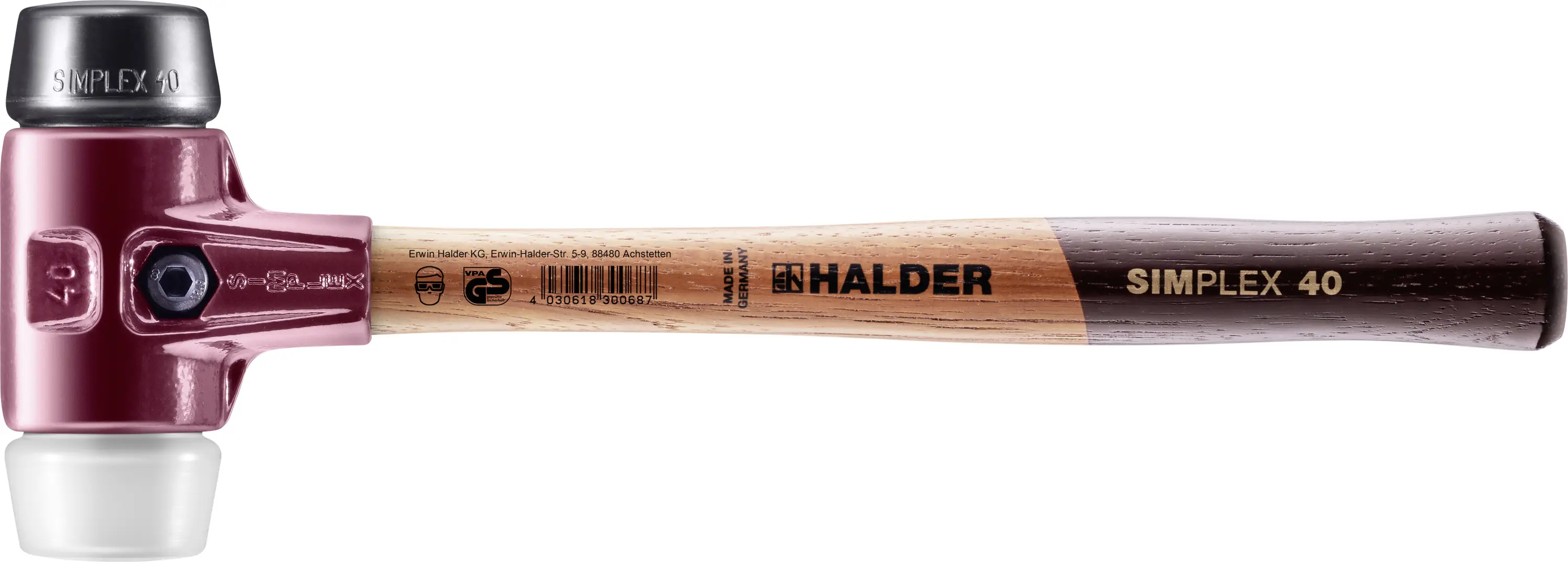 Halder SIMPLEX 3027.040 palička s ergonomickou rukojetí, středně tvrdé 635 g 325 mm 1 ks Halder SIMPLEX 3027.040 palička s ergonomickou rukojetí, středně tvrdé 635 g 325 mm 1 ks