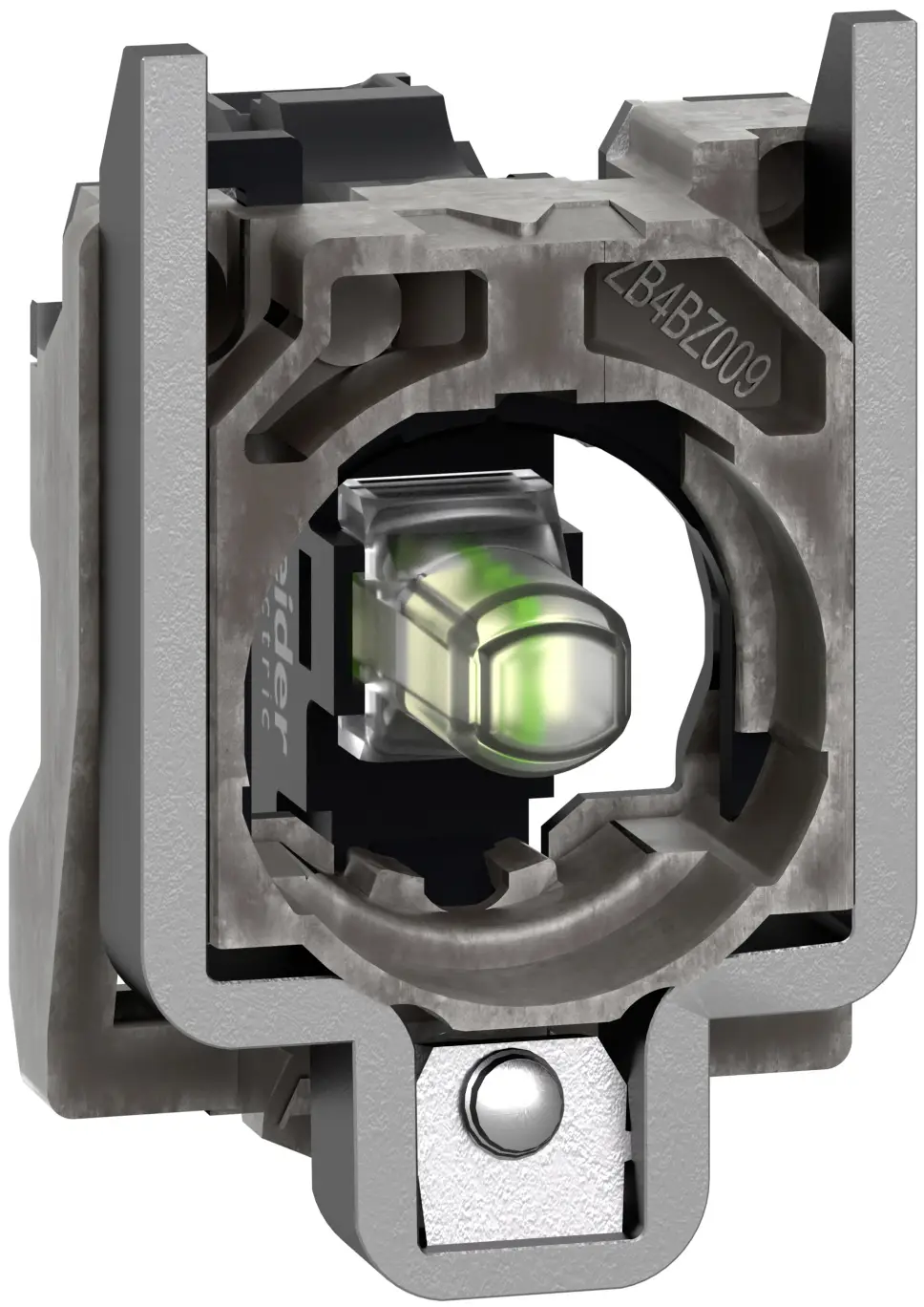Schneider Electric ZB4BVB1156 Objímka žárovky s upevňovací přírubou, Harmony XB4, kov, bílá, univerzální LED, test žárovek, šroubová svorka, 24 v ACDC objímka Schneider Electric ZB4BVB1156 Objímka žárovky s upevňovací přírubou, Harmony XB4, kov, bílá, univerzální LED, test žárovek, šroubová svorka, 24 v ACDC objímka