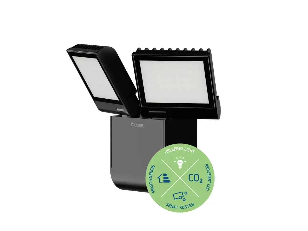 Theben theLeda S17-100L BK 1020603 venkovní nástěnné LED osvětlení 17 W Barvy světla (LED svítidlo): neutrální bílá Theben theLeda S17-100L BK 1020603 venkovní nástěnné LED osvětlení 17 W Barvy světla (LED svítidlo): neutrální bílá