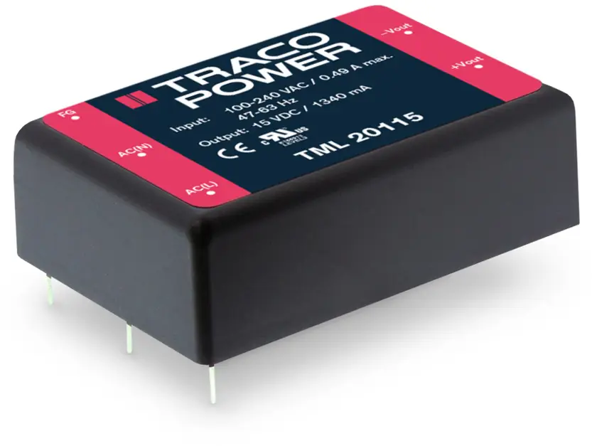 AC/DC zdroj do DPS TracoPower TML 40512 12 V/DC 5 A 40 W AC/DC zdroj do DPS TracoPower TML 40512 12 V/DC 5 A 40 W
