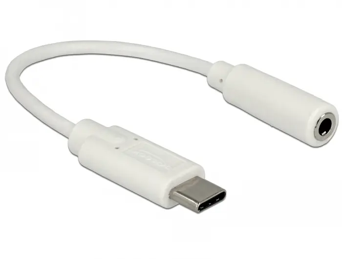 Delock USB 2.0 adaptér [1x USB-C® zástrčka - 1x jack zástrčka 3,5 mm] 65913 0.14 m