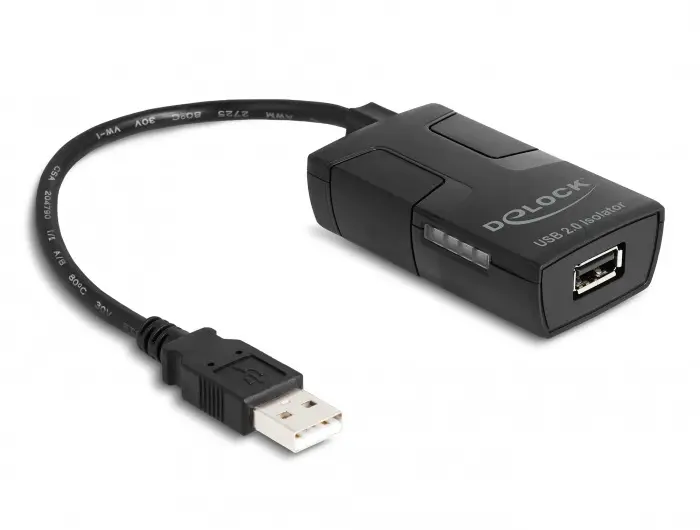 Delock USB 2.0 adaptér [1x USB 2.0 zástrčka A - 1x USB 2.0 zásuvka A, DC zásuvka 3.5 mm] 64225 0 cm