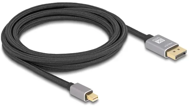 Delock DisplayPort / Mini-DisplayPort kabel Mini DisplayPort konektory, Konektor DisplayPort 3 m šedá 81093 8K UHD, pozlacené kontakty, třížilový stíněný Kabel Delock DisplayPort / Mini-DisplayPort kabel Mini DisplayPort konektory, Konektor DisplayPort 3 m šedá 81093 8K UHD, pozlacené kontakty, třížilový stíněný Kabel