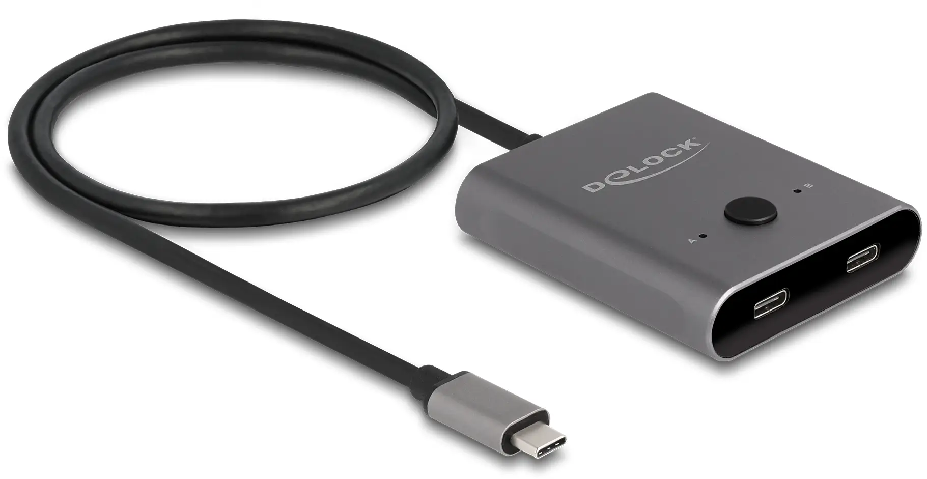 Delock 11500 Přepínač USB-C® (USB 3.2 Gen 2) šedá Delock 11500 Přepínač USB-C® (USB 3.2 Gen 2) šedá