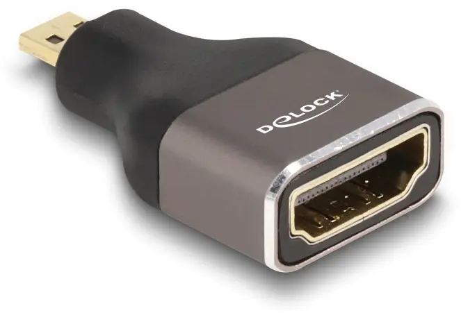 Delock 60079 HDMI adaptér [1x Micro HDMI™ - 1x HDMI zásuvka] zlatá, šedá pozlacené kontakty 0 mm