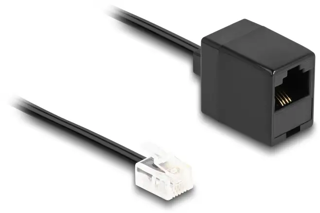 Delock telefonní kabel 3 m černá Delock telefonní kabel 3 m černá