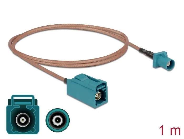 Delock pro Wi-Fi antény kabel [1x Fakra zástrčka - 1x Fakra zásuvka] 1 m vícebarevná