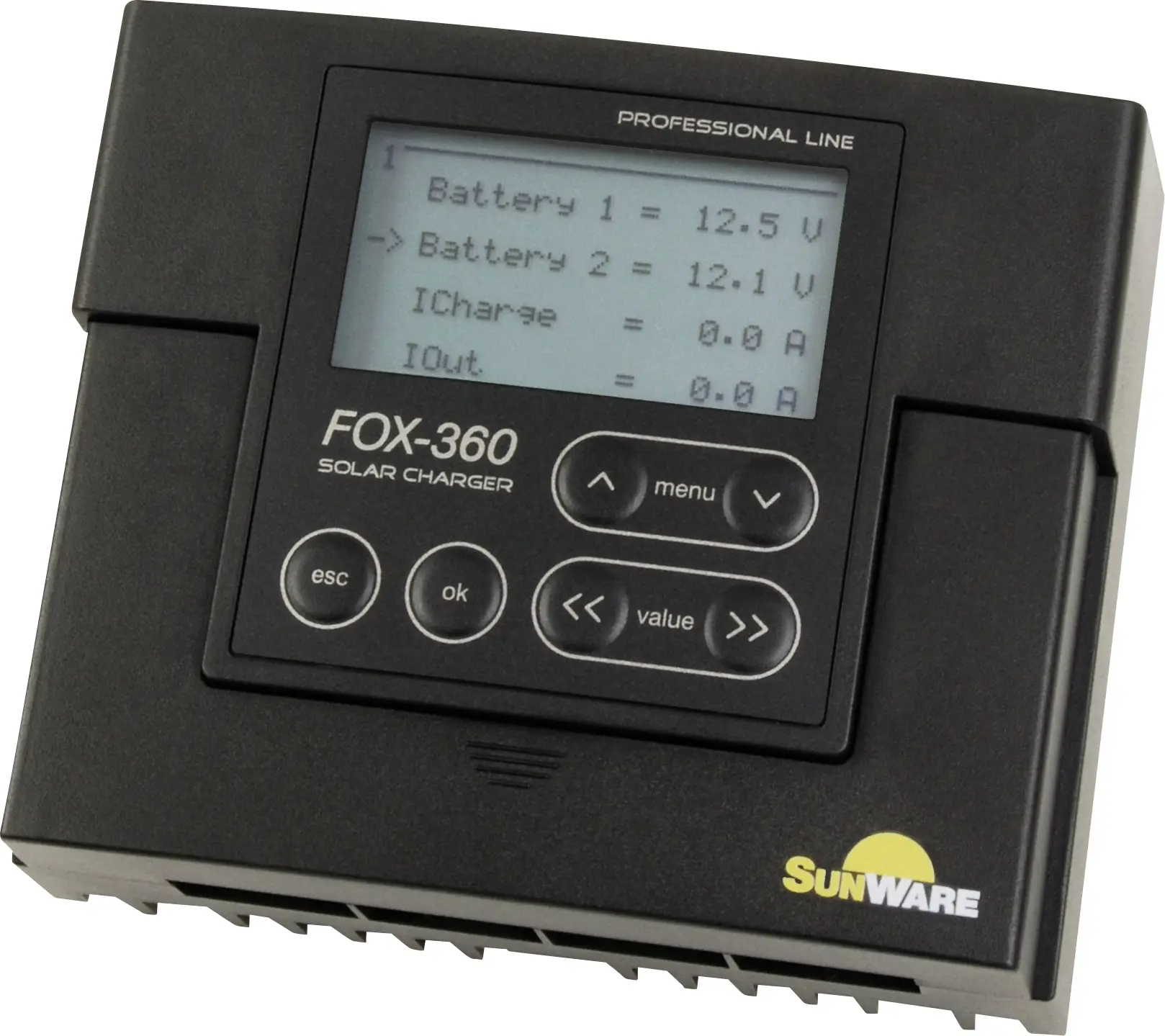 SunWare FOX 360 solární regulátor nabíjení PWM 12 V, 24 V SunWare FOX 360 solární regulátor nabíjení PWM 12 V, 24 V