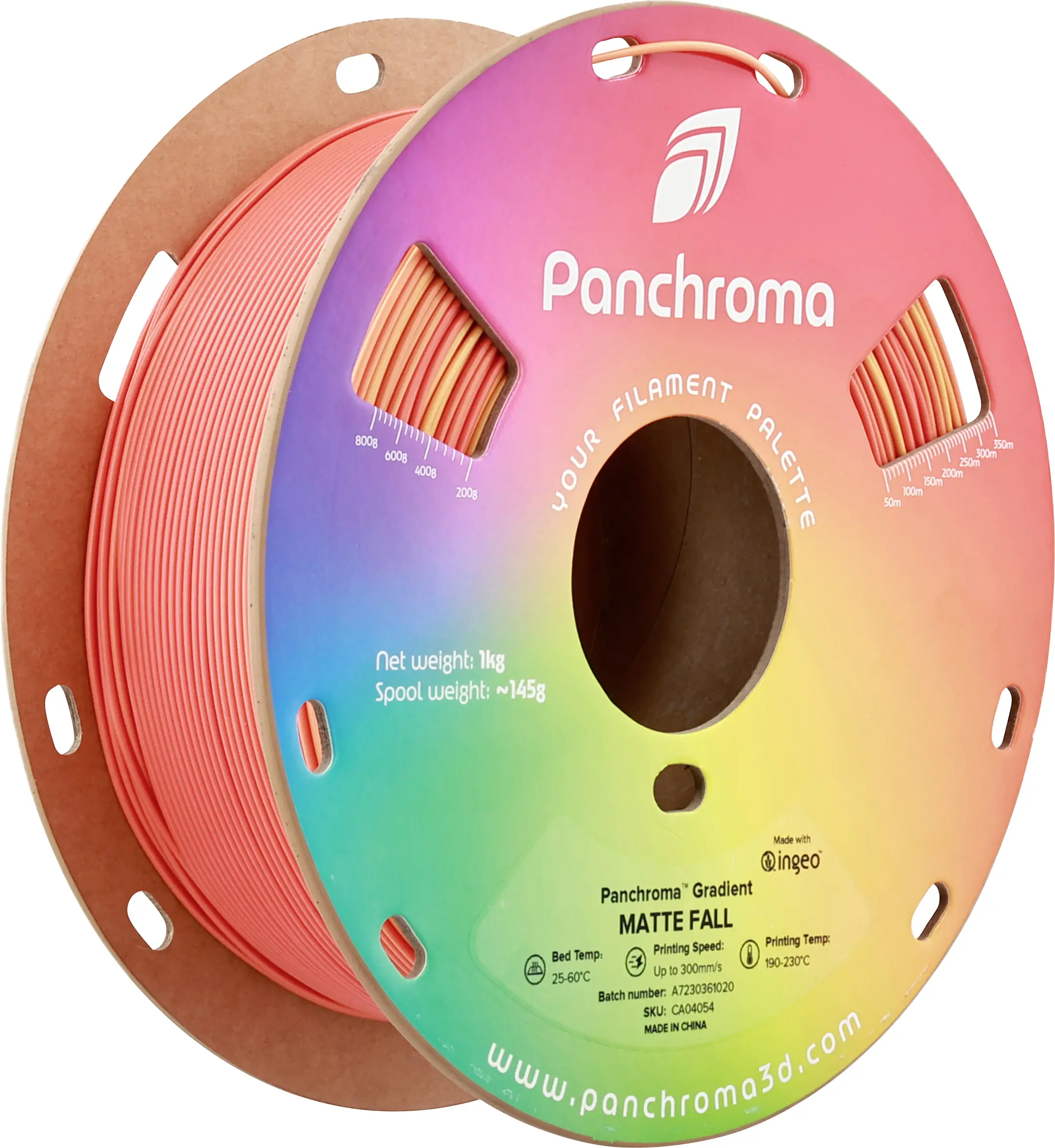 Polymaker CA04054 Panchroma™ Gradient Matte vlákno pro 3D tiskárny PLA plast Vícebarevné 1.75 mm 1000 g Pád, oranžová, červená 1 ks Polymaker CA04054 Panchroma™ Gradient Matte vlákno pro 3D tiskárny PLA plast Vícebarevné 1.75 mm 1000 g Pád, oranžová, červená 1 ks