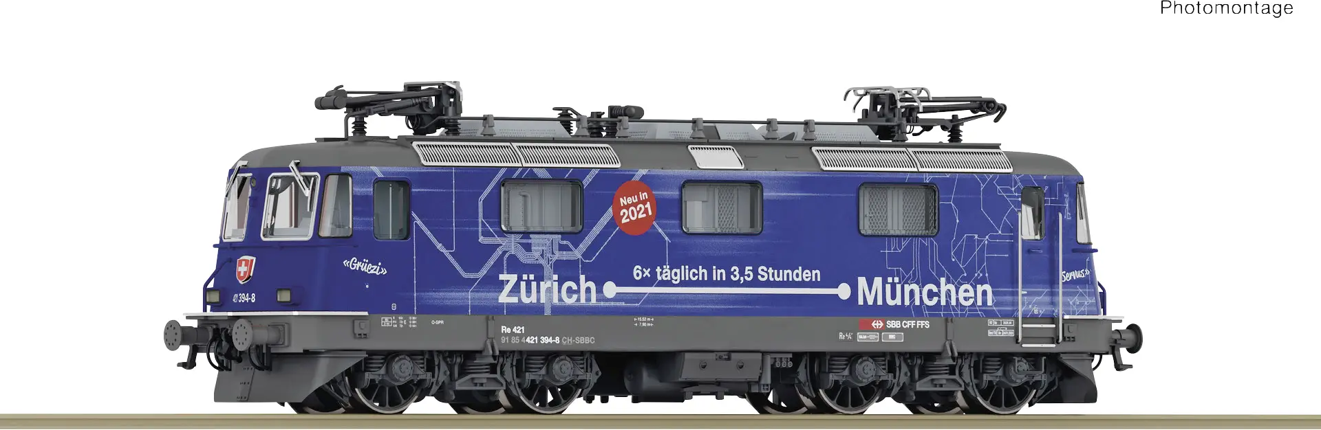 Fleischmann 732475 N E-Lok Re 421 394-8 SBB
