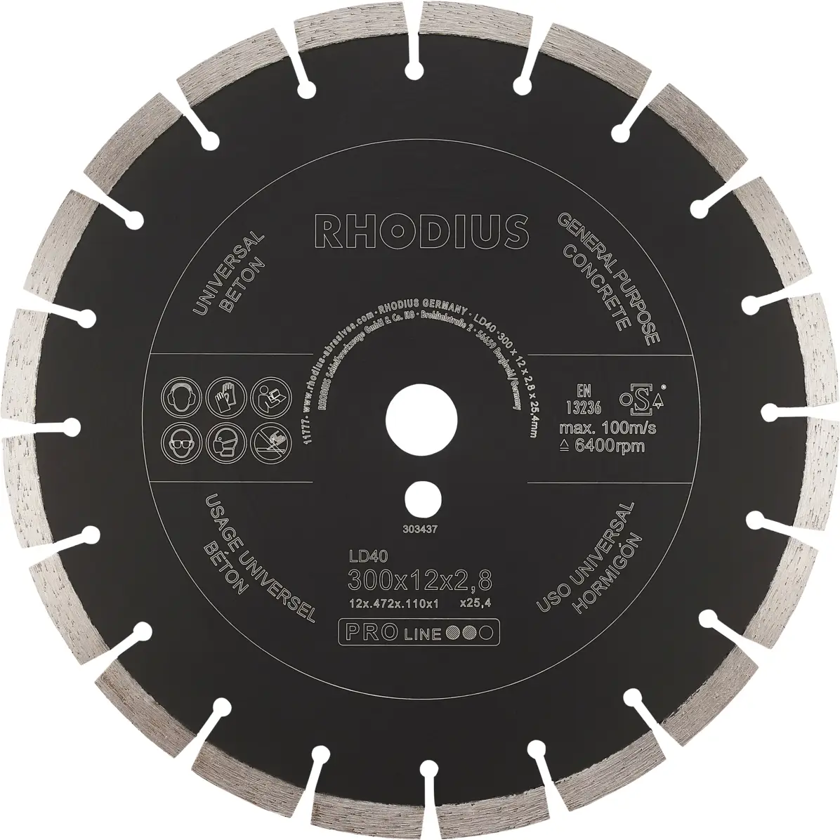 Rhodius LD40 303437 diamantový řezný kotouč 1 ks beton