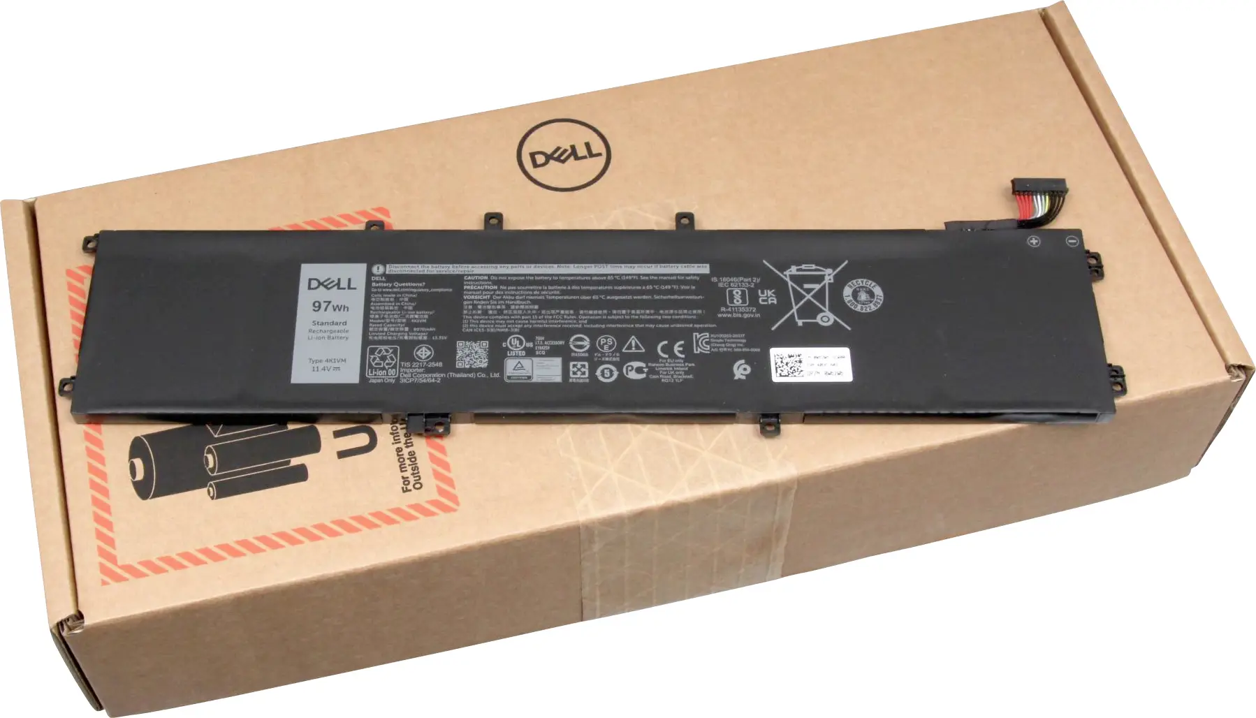 Dell akumulátor do notebooku Akku W62W6 11.40 V 8500 mAh Dell