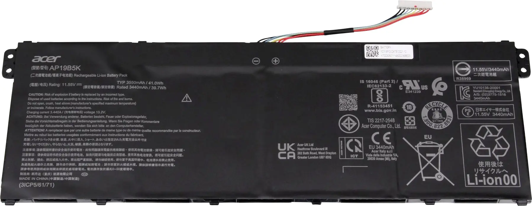 Acer akumulátor do notebooku Akku KT.00305.011 11.55 V 3550 mAh Acer