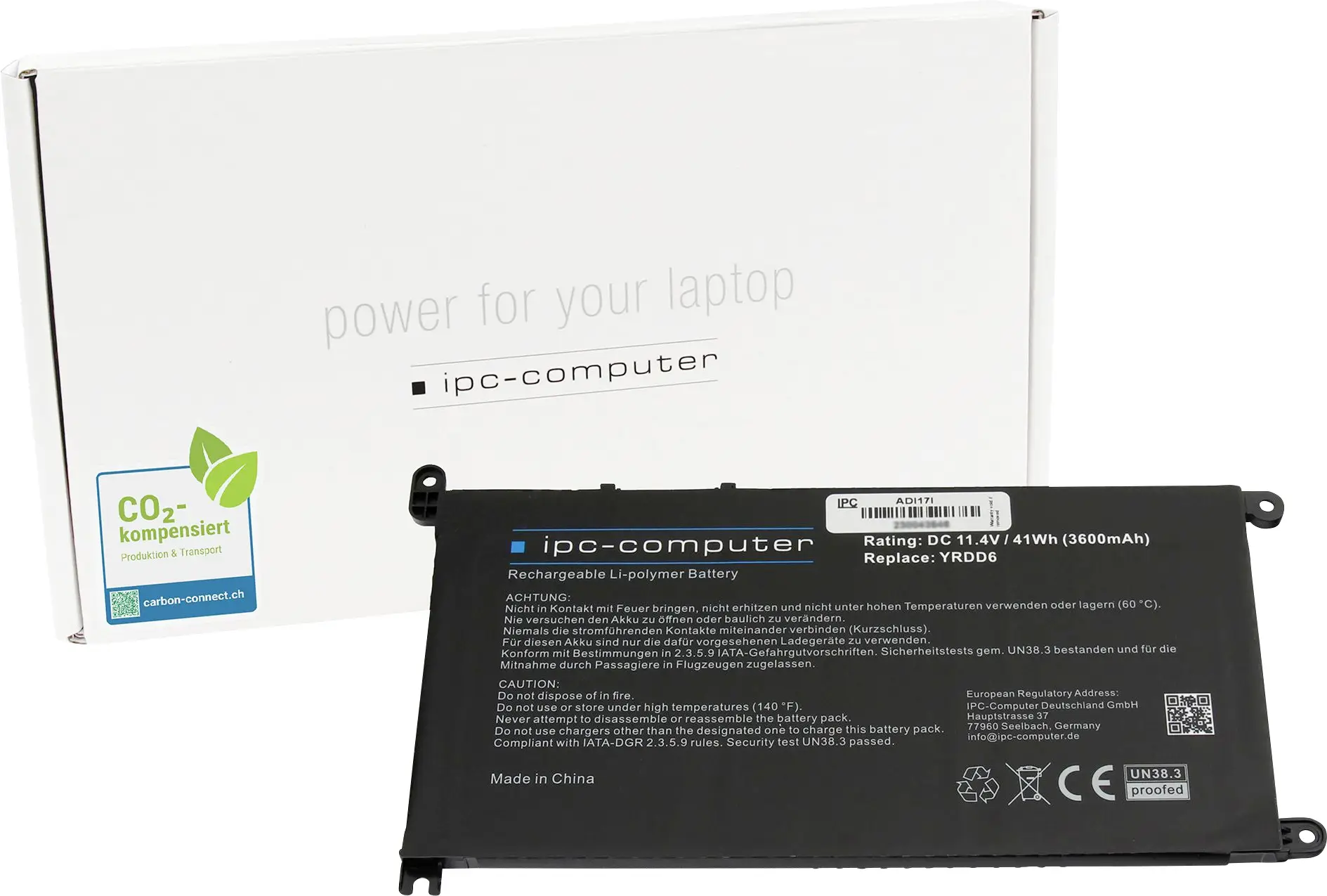 ipc-computer akumulátor do notebooku Akku YRDD6 REPLACE 11.40 V 3600 mAh IPC-Computer