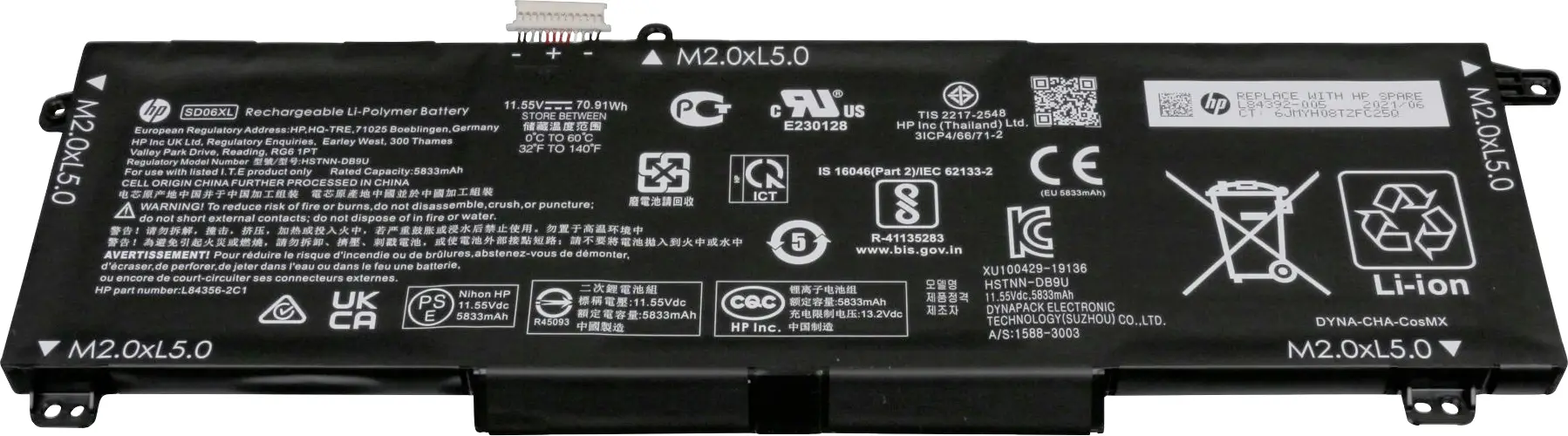HP akumulátor do notebooku Akku L84392-006 11.55 V 6100 mAh HP