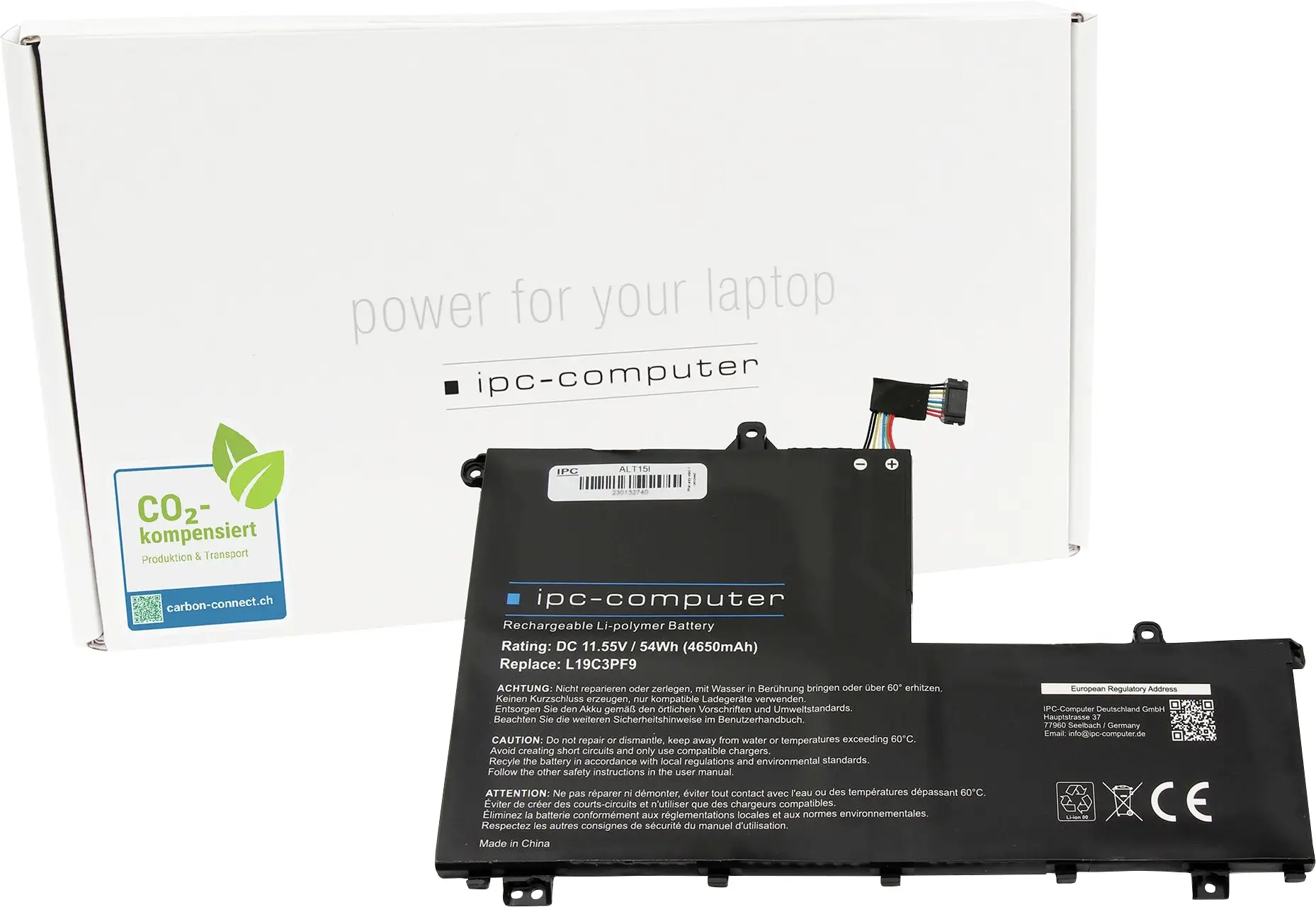 ipc-computer akumulátor do notebooku Akku L19C3PF9 REPLACE 11.55 V 4650 mAh IPC-Computer ipc-computer akumulátor do notebooku Akku L19C3PF9 REPLACE 11.55 V 4650 mAh IPC-Computer