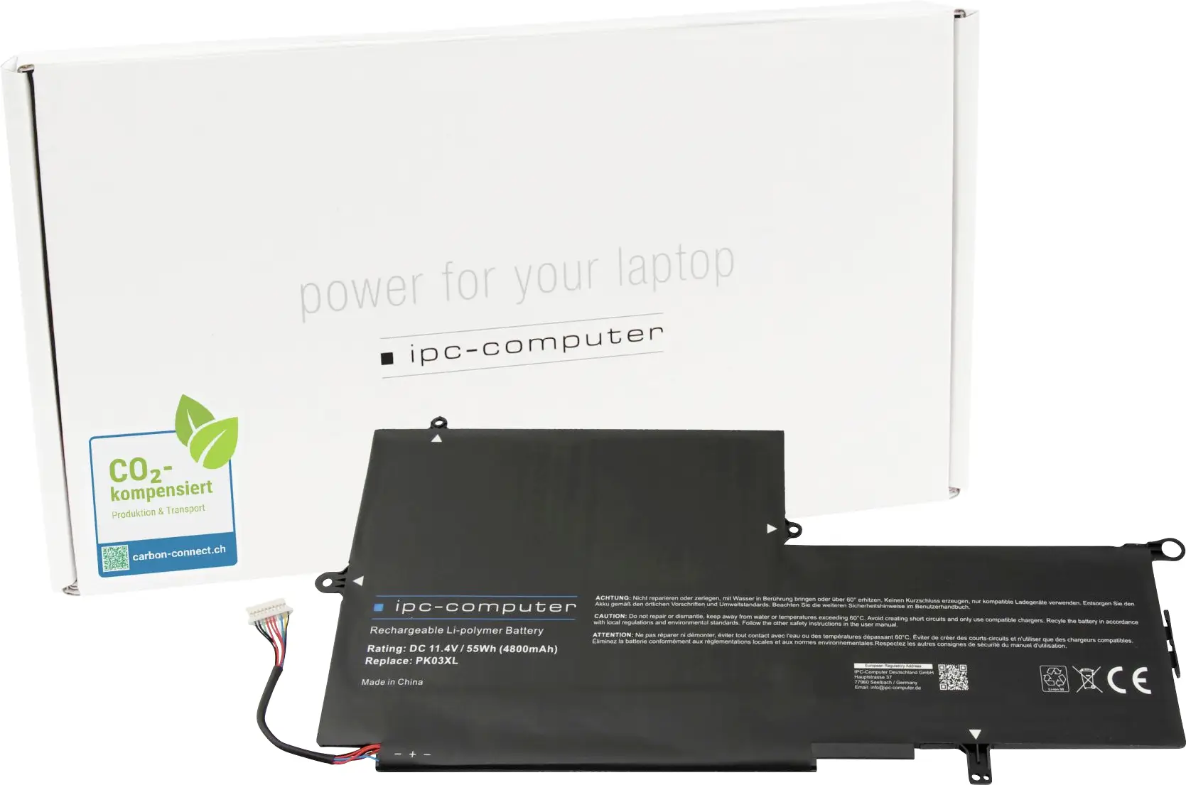 ipc-computer akumulátor do notebooku Akku PK03XL REPLACE 11.40 V 4800 mAh IPC-Computer
