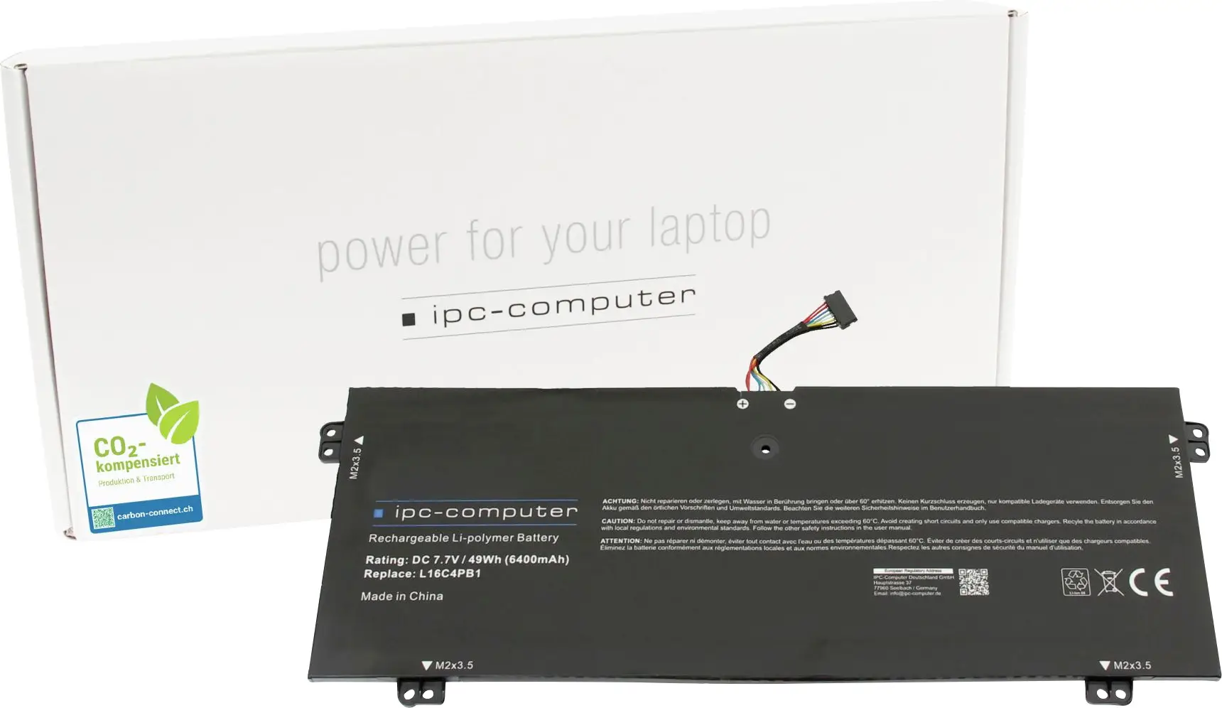ipc-computer akumulátor do notebooku Akku L16C4PB1 REPLACE 7.70 V 6400 mAh IPC-Computer