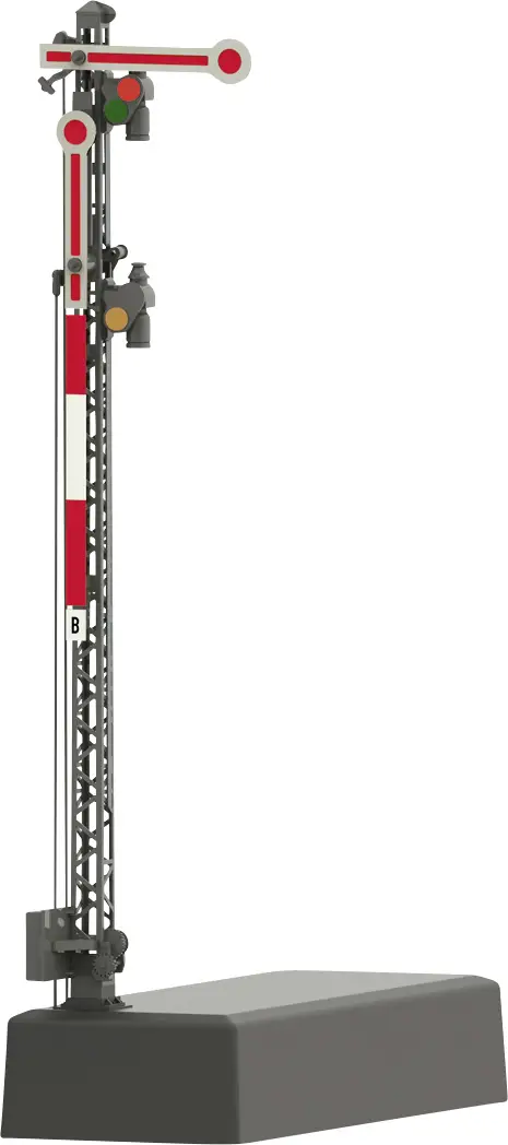 Märklin 70415 H0 tvarový signál 2ramenné, příhradový stožár hlavní návěstidlo hotový model