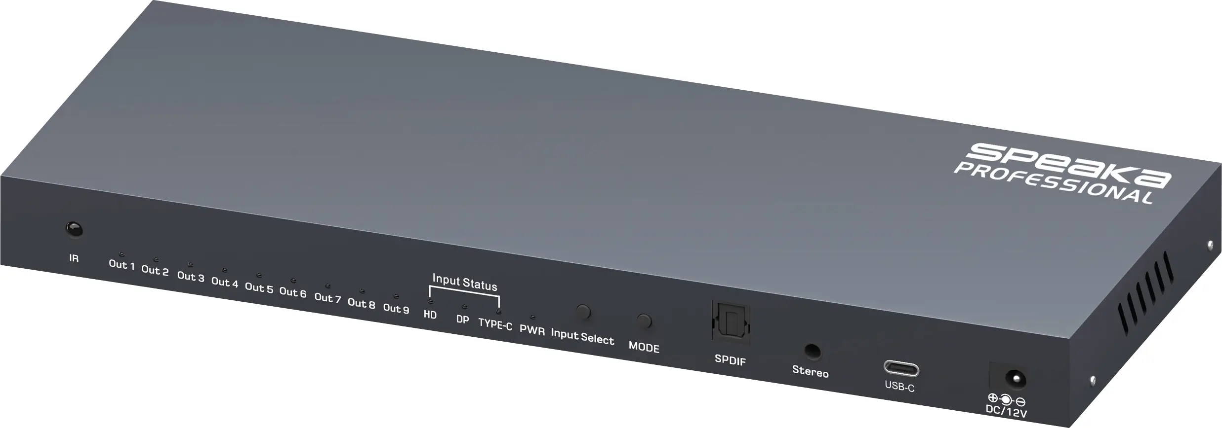 SpeaKa Professional SP-WC-200 HDMI matrix rozbočovač s dálkovým ovládáním, UHD 1980 x 1080 Pixel černá