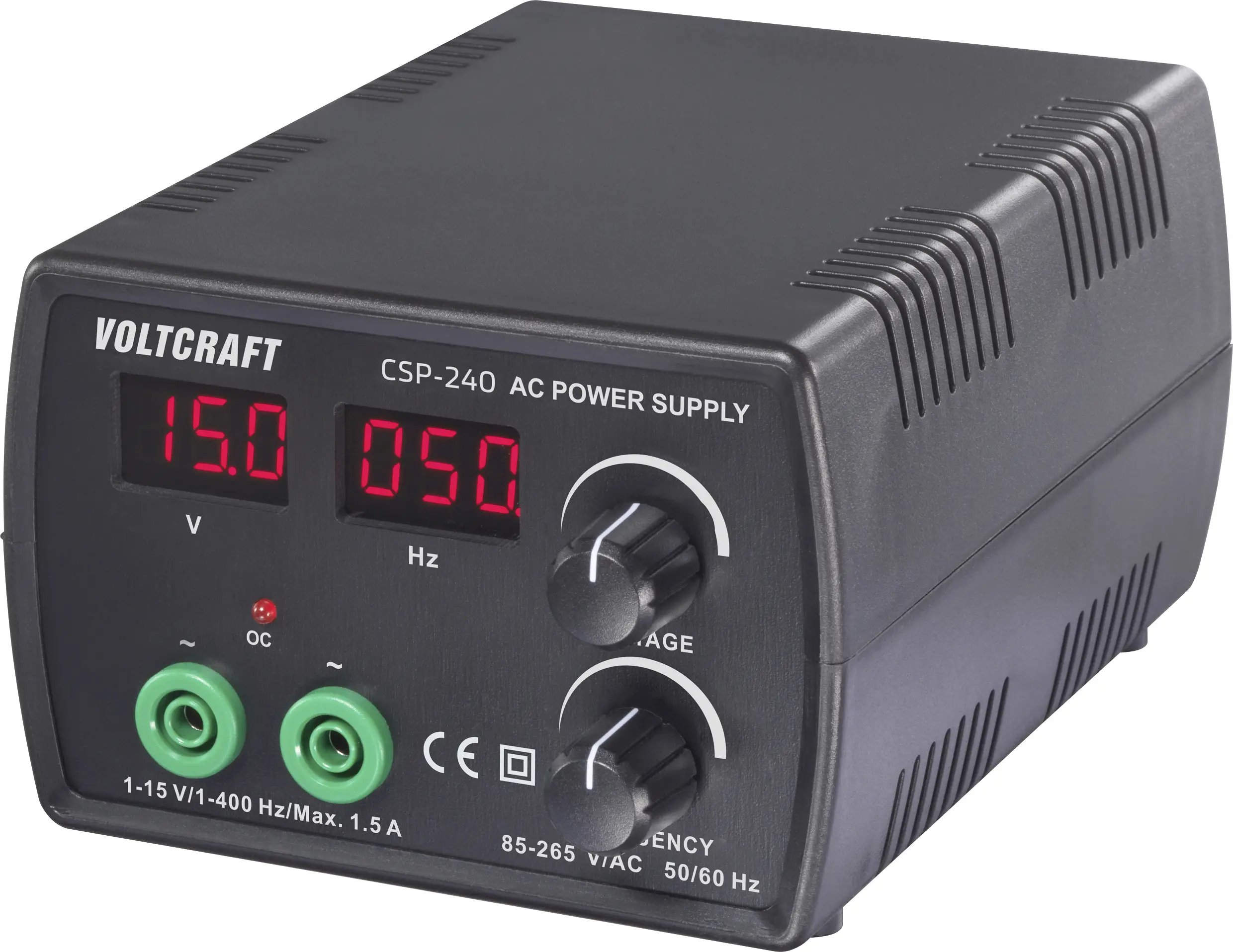 VOLTCRAFT CSP-240 laboratorní zdroj s nastavitelným napětím střídavé napětí 1 - 15 ;1.5 A (max.);22.5 W regulace frekvence Počet výstupů 1 x VOLTCRAFT CSP-240 laboratorní zdroj s nastavitelným napětím střídavé napětí 1 - 15 ;1.5 A (max.);22.5 W regulace frekvence Počet výstupů 1 x