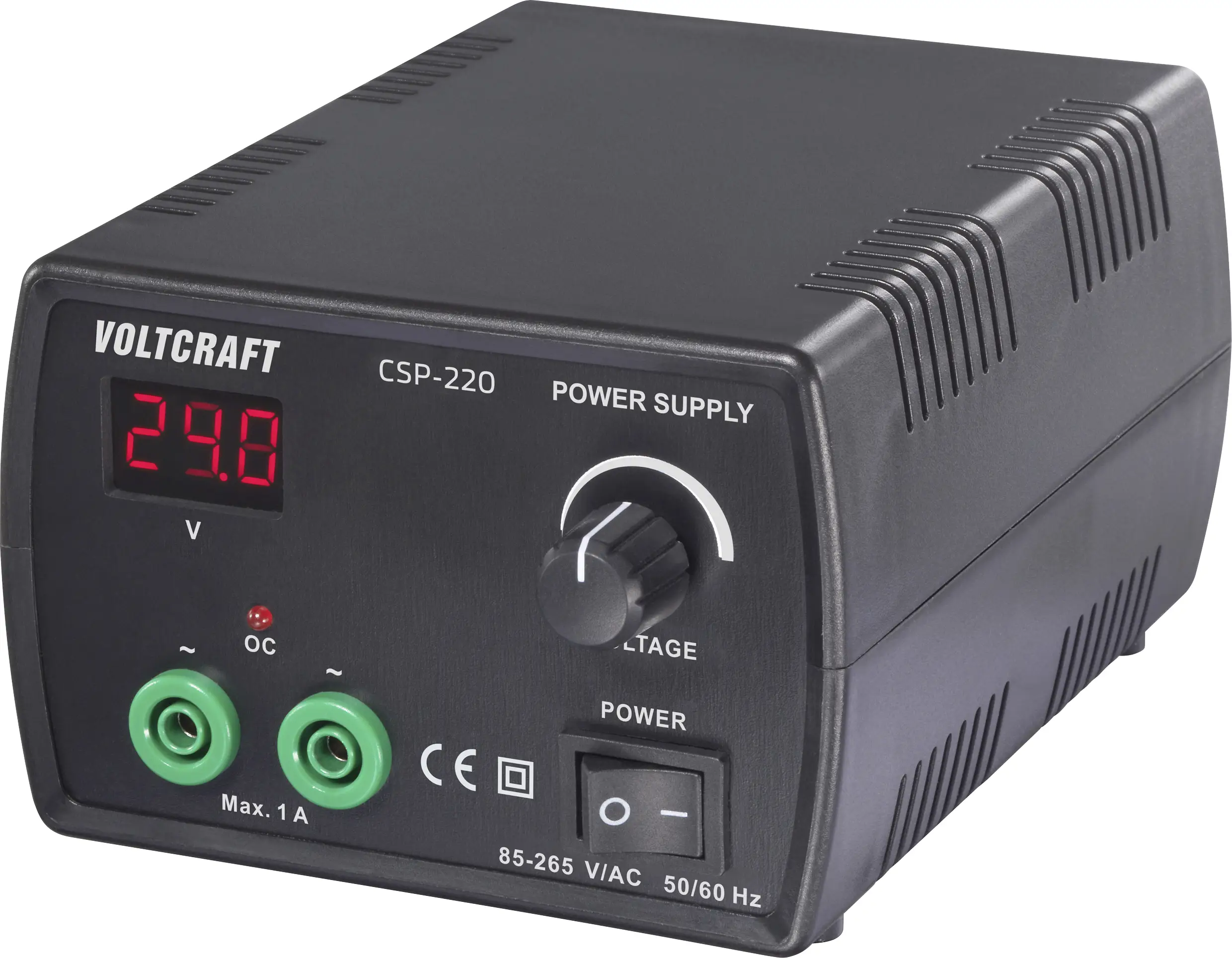 VOLTCRAFT CSP-220 laboratorní zdroj s nastavitelným napětím střídavé napětí 0 - 24 ;1 A (max.);24 W;Počet výstupů 1 x VOLTCRAFT CSP-220 laboratorní zdroj s nastavitelným napětím střídavé napětí 0 - 24 ;1 A (max.);24 W;Počet výstupů 1 x