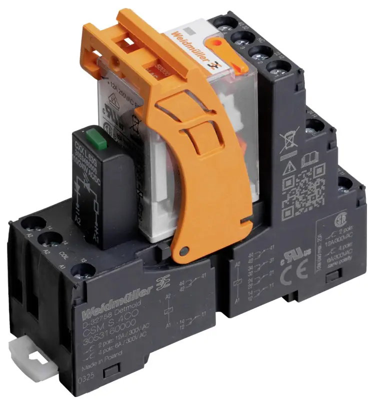 Weidmüller CRMKIT S 24VAC 4CO L/PB vazební relé 24 V/AC 6 A 4 přepínací kontakty 5 ks Weidmüller CRMKIT S 24VAC 4CO L/PB vazební relé 24 V/AC 6 A 4 přepínací kontakty 5 ks