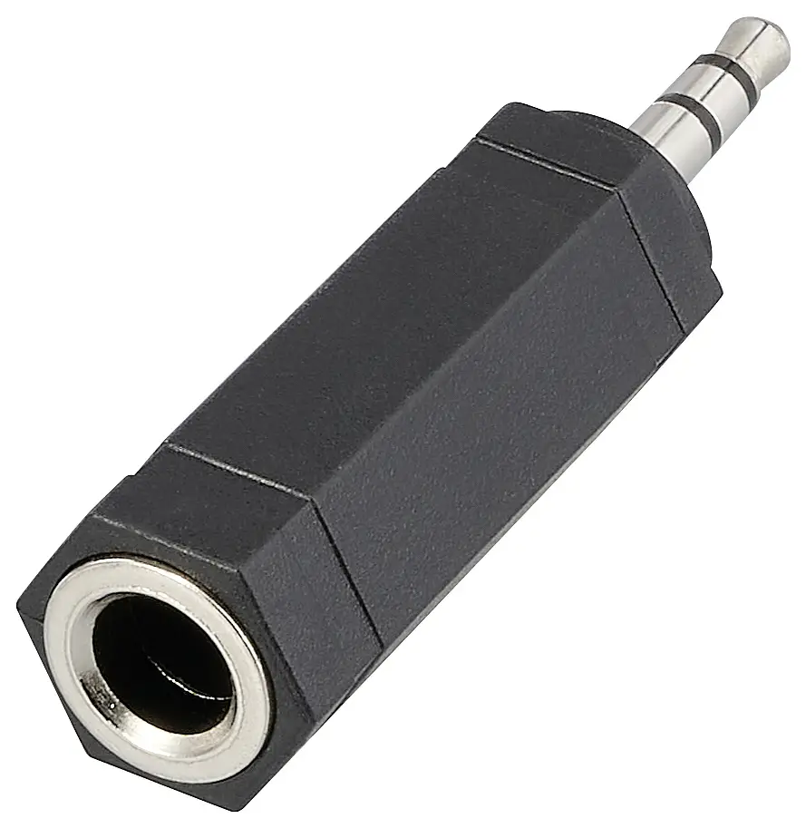 SpeaKa Professional SP-13808968 jack audio adaptér [1x jack zástrčka 3,5 mm - 1x jack zásuvka 6,3 mm] černá