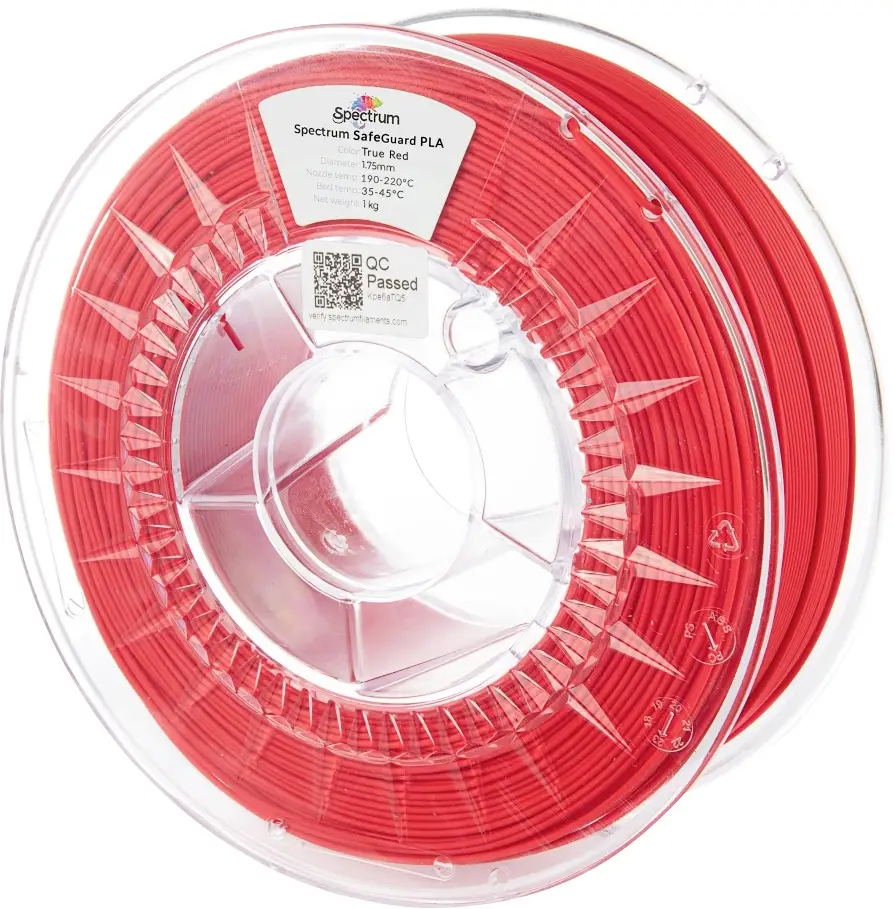Spectrum Filaments 81559 Safeguard PLA vlákno pro 3D tiskárny PLA plast Antibakteriální 1.75 mm 1000 g Pravá červená, červená 1 ks Spectrum Filaments 81559 Safeguard PLA vlákno pro 3D tiskárny PLA plast Antibakteriální 1.75 mm 1000 g Pravá červená, červená 1 ks