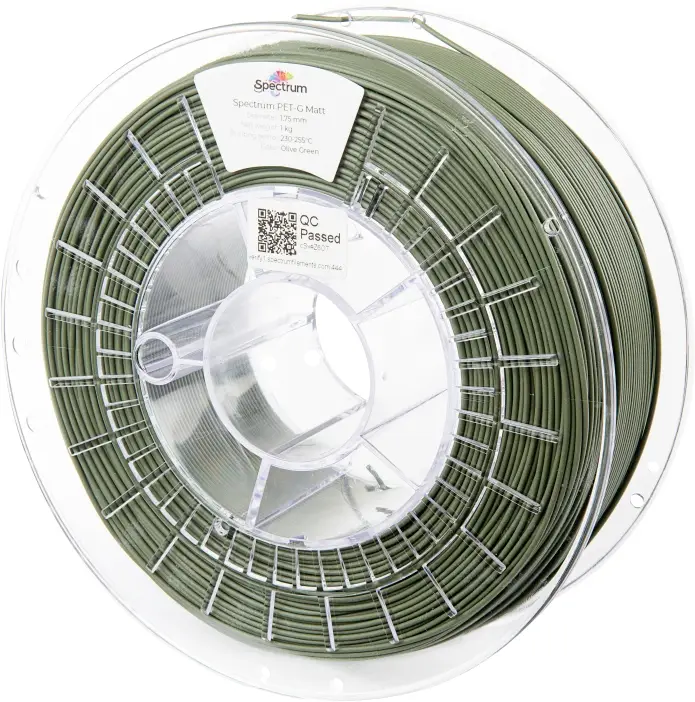 Spectrum Filaments 80548 PET-G MATT vlákno pro 3D tiskárny PETG plast Matná, odolné proti UV záření, Bez prodlevy 1.75 mm 1000 g olivově zelená (mat) , zelená Spectrum Filaments 80548 PET-G MATT vlákno pro 3D tiskárny PETG plast Matná, odolné proti UV záření, Bez prodlevy 1.75 mm 1000 g olivově zelená (mat) , zelená