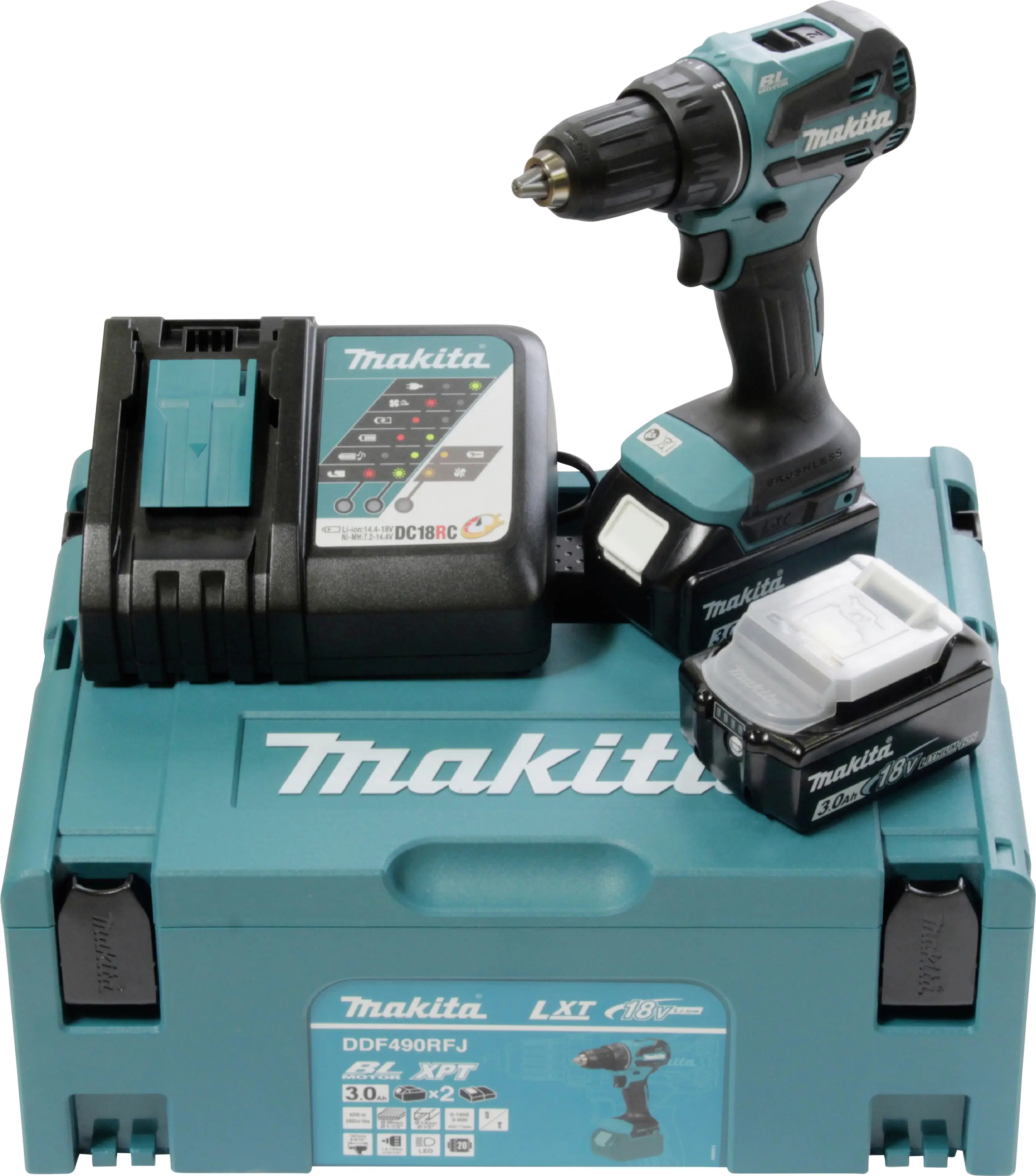 Makita DDF490RFJ aku vrtací šroubovák 18 V, bezkartáčové, 2cestný, DDF490RFJ Makita DDF490RFJ aku vrtací šroubovák 18 V, bezkartáčové, 2cestný, DDF490RFJ