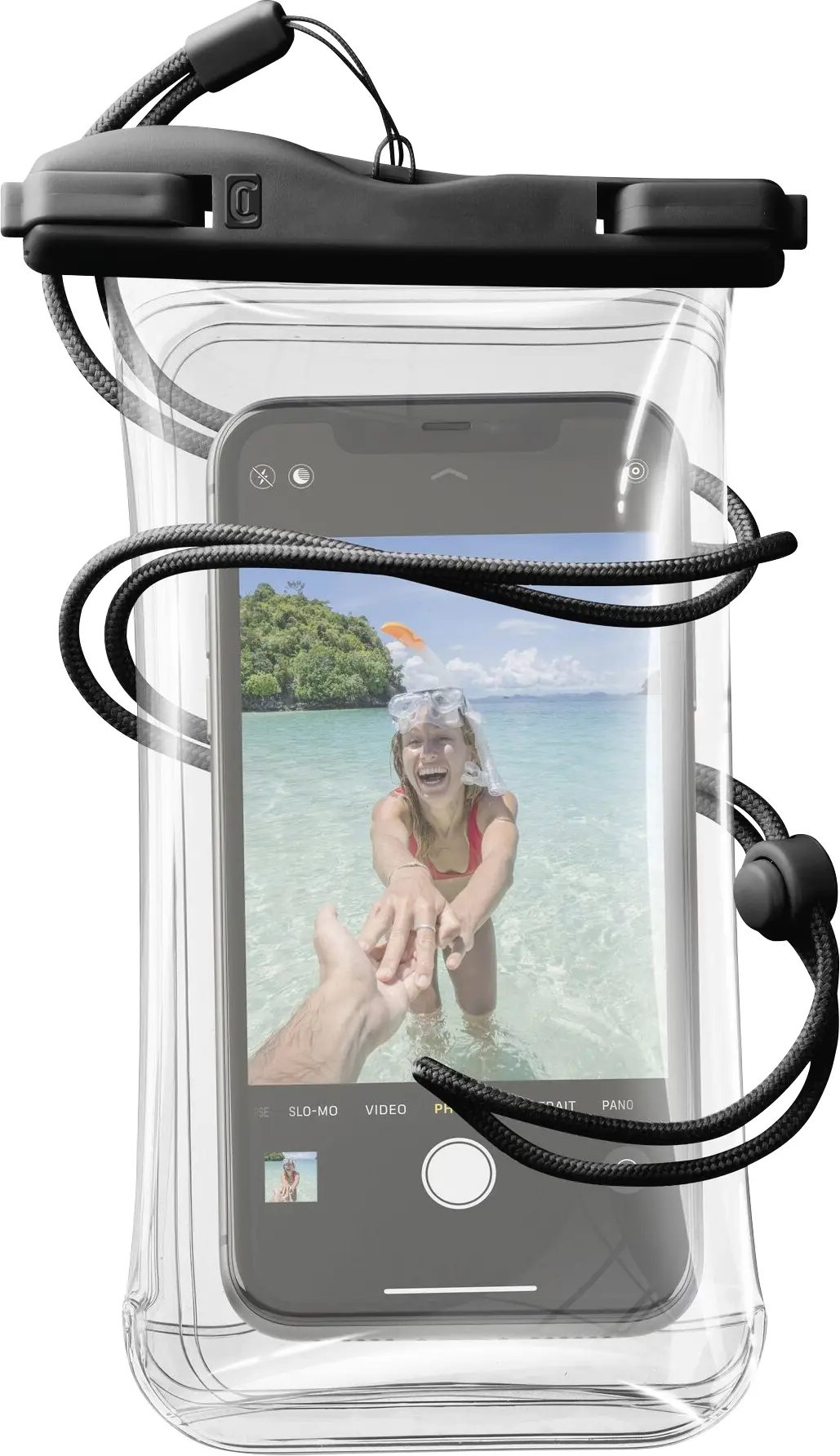 Cellularline pouzdro s okénkem Universal Universal transparentní, černá S poutkem na ruku, S poutkem pro zavěšení, vodotěsný SOFTGALA35T Cellularline pouzdro s okénkem Universal Universal transparentní, černá S poutkem na ruku, S poutkem pro zavěšení, vodotěsný SOFTGALA35T