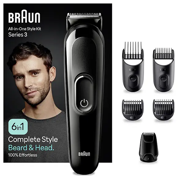 Braun Braun All-in-One Style Kit MGK3420 Bart/ zastřihovač vousů, zastřihovač vlasů černá Braun Braun All-in-One Style Kit MGK3420 Bart/ zastřihovač vousů, zastřihovač vlasů černá