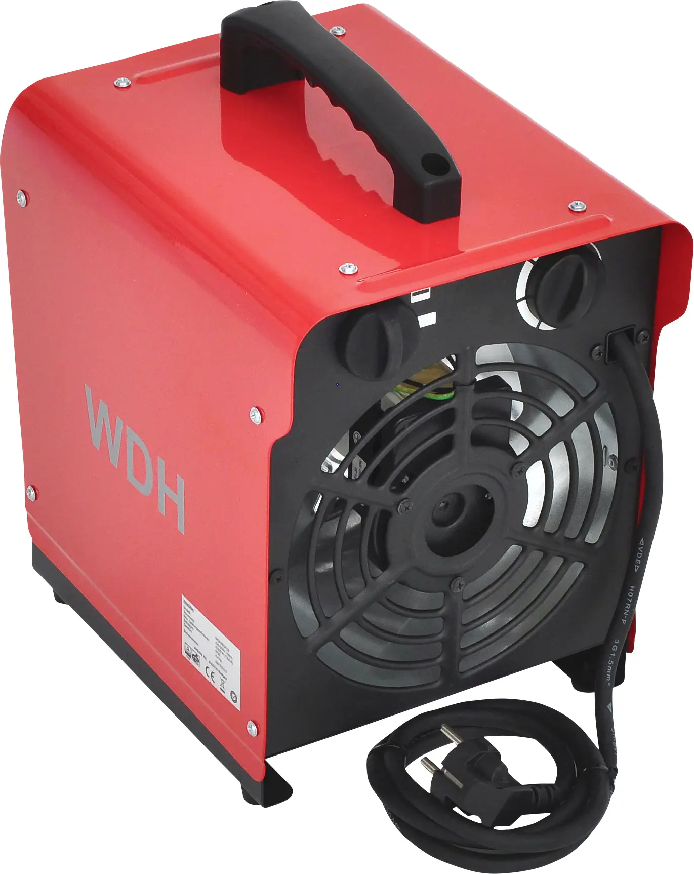 WDH WDH-BGP03 topný ventilátor WDH-BGP03 25 m² červená WDH WDH-BGP03 topný ventilátor WDH-BGP03 25 m² červená